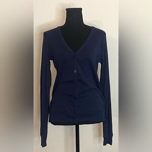Terranova- Navy blue long sleeve women’s button down cardigan‎ Size XL